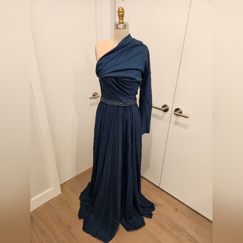 One Shoulder Pleated Dress